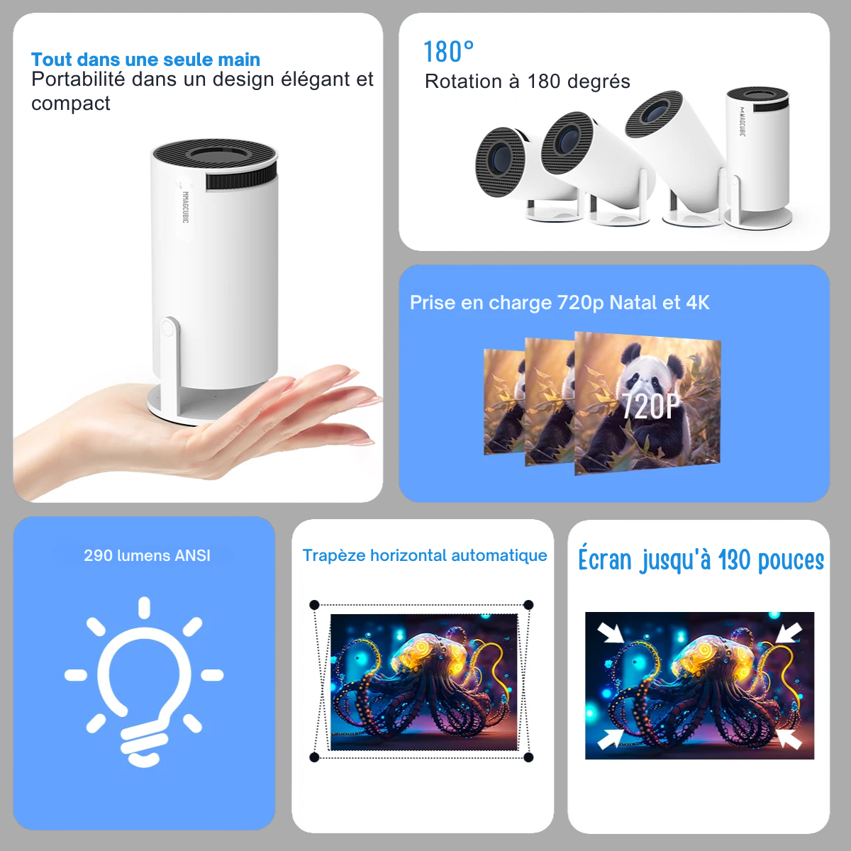 🎬 Projecteur Aura Dream HY300 Pro – Ton Ciné à la Maison !